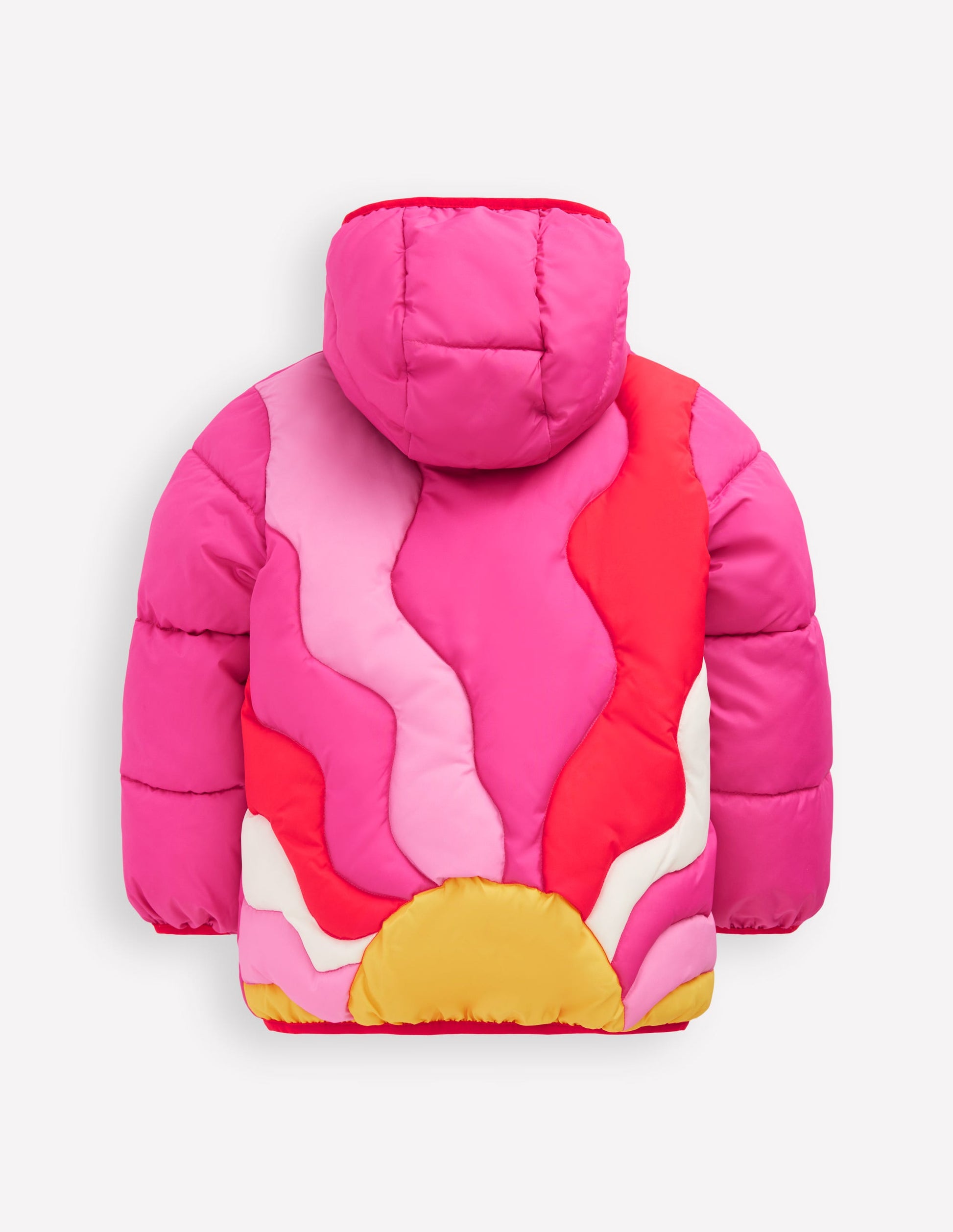 Applique Padded Coat-Pink Sun Wave-2