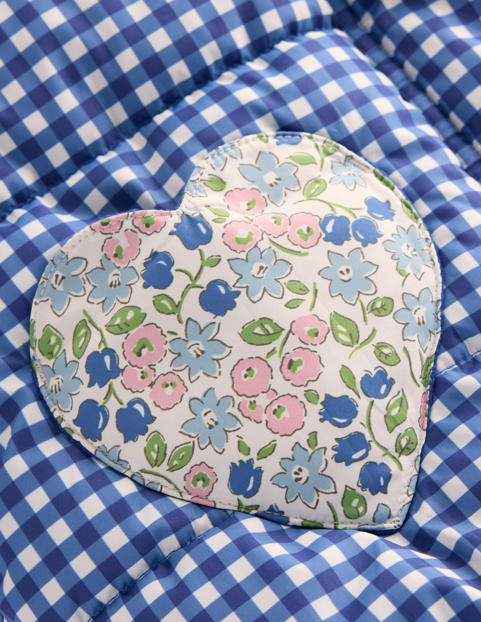 Padded Gingham Jacket-Gingham Floral Mix-7