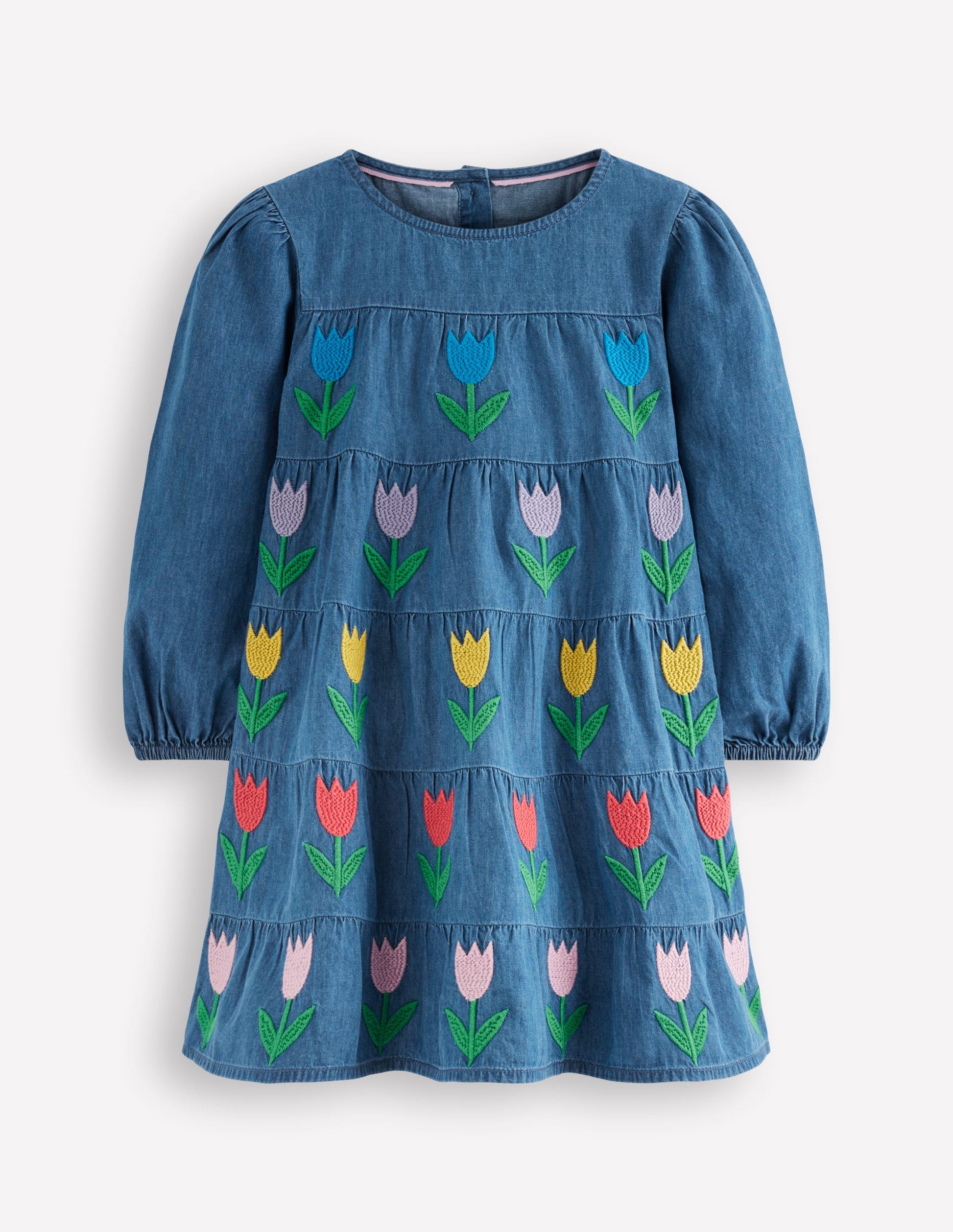 Twirly Woven Dress-Mid Vintage Tulips | Boden USA Twirly Woven Dress-Mid Vintage Tulips | Boden USA