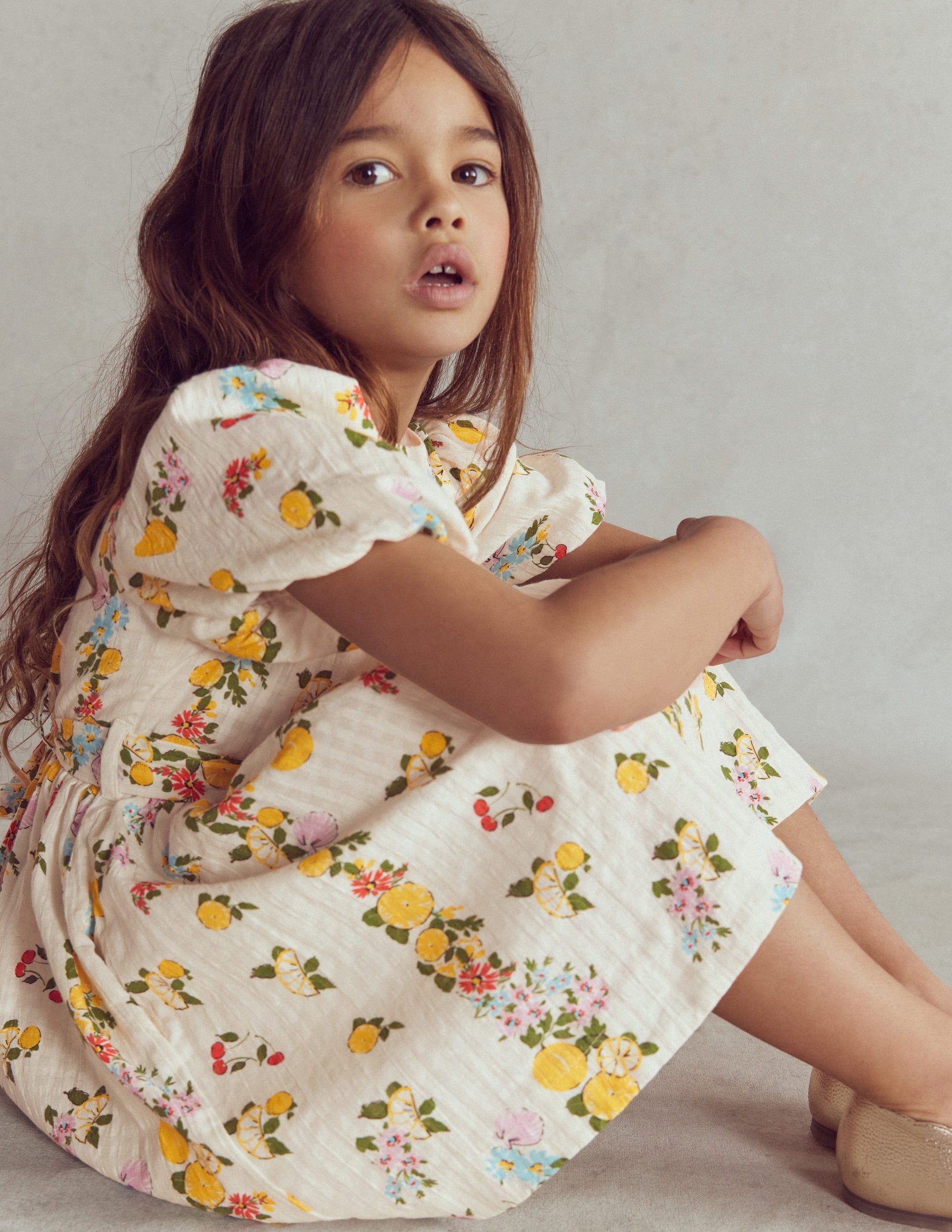 mini boden lemon dress Mini Boden Lemon/Italy Cross back dress M (8)