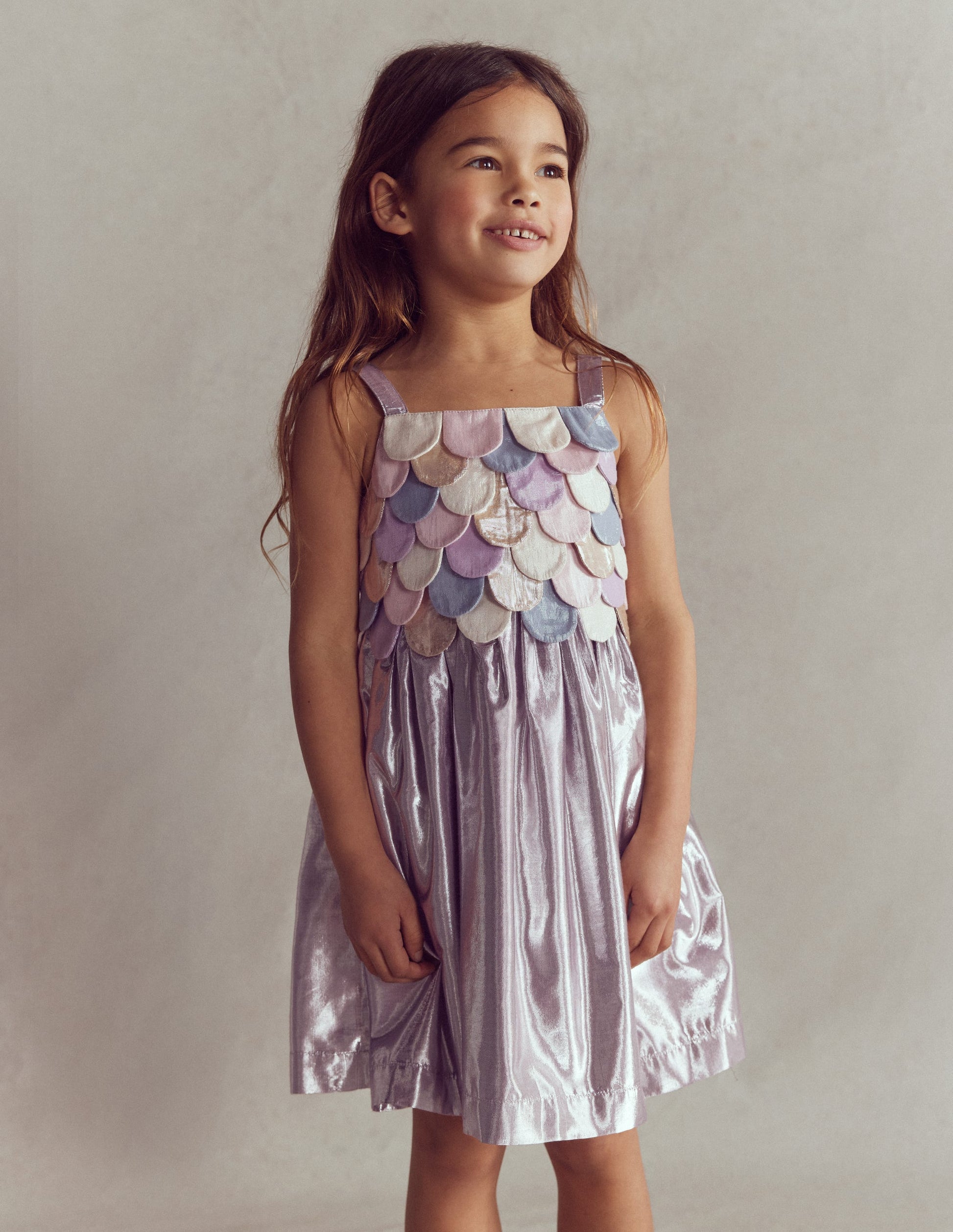 Boden Girls Metallic Mermaid Dress | Size 2-3 Years Boden Girls Metallic Mermaid Dress | Size 2-3 Years
