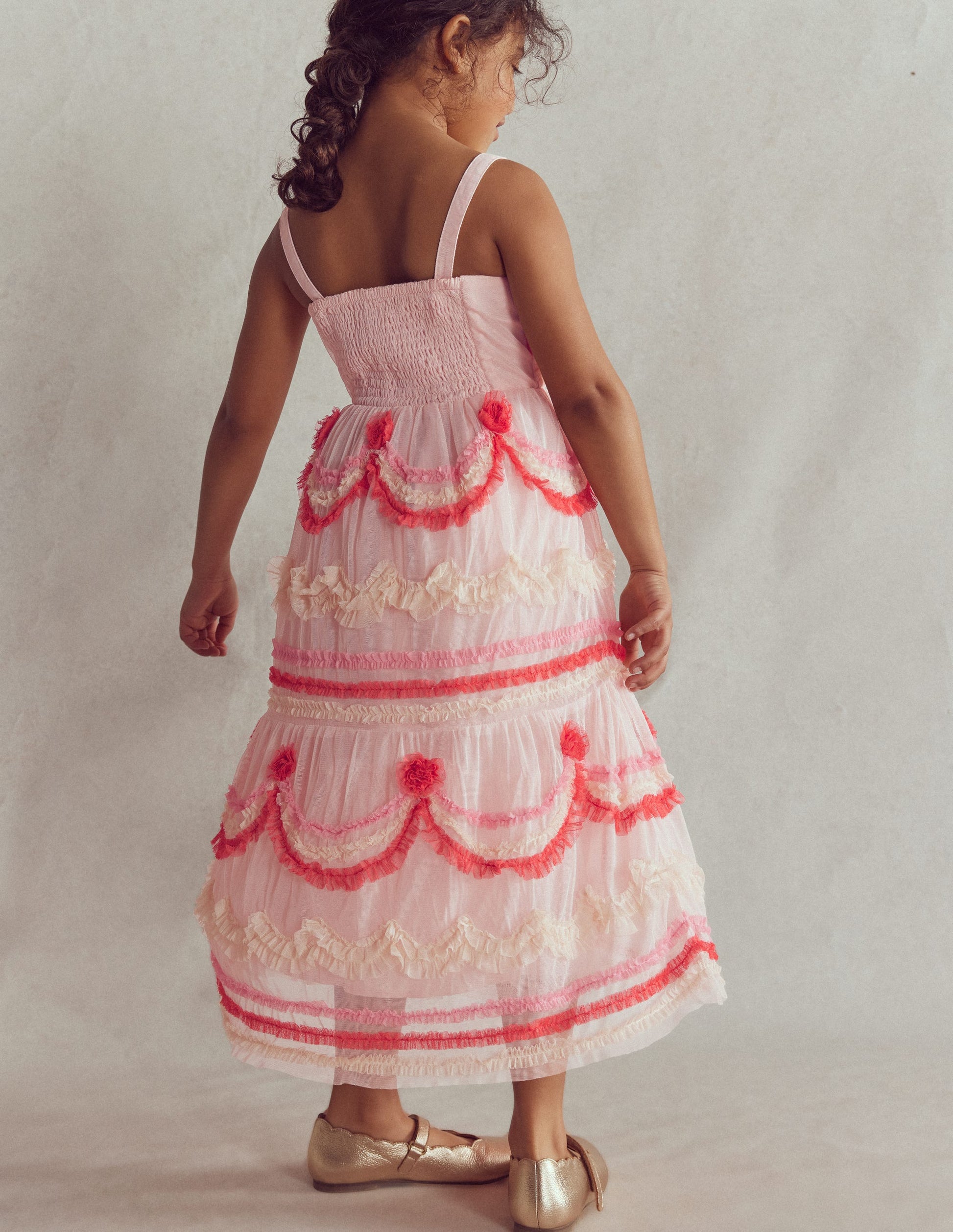 Tiered Cake Tulle Dress-Chalk Pink Cake | Boden USA Tiered Cake Tulle Dress-Chalk Pink Cake | Boden USA