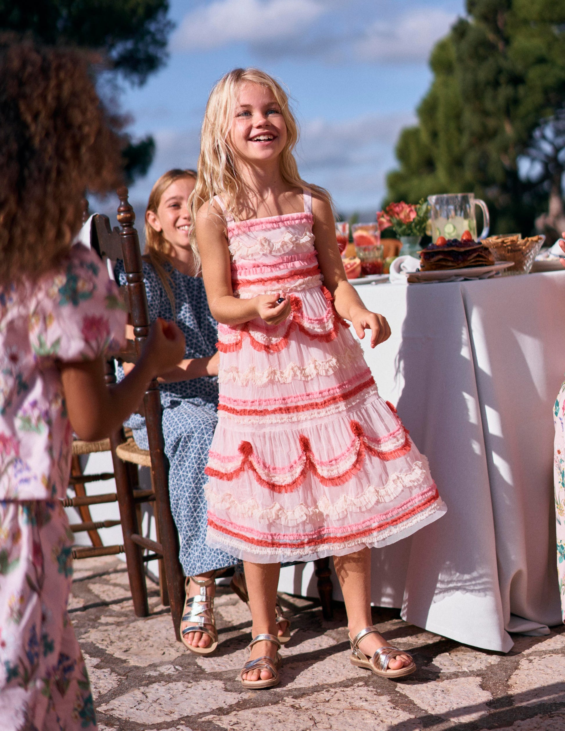 Tiered Cake Tulle Dress-Chalk Pink Cake | Boden USA Tiered Cake Tulle Dress-Chalk Pink Cake | Boden USA