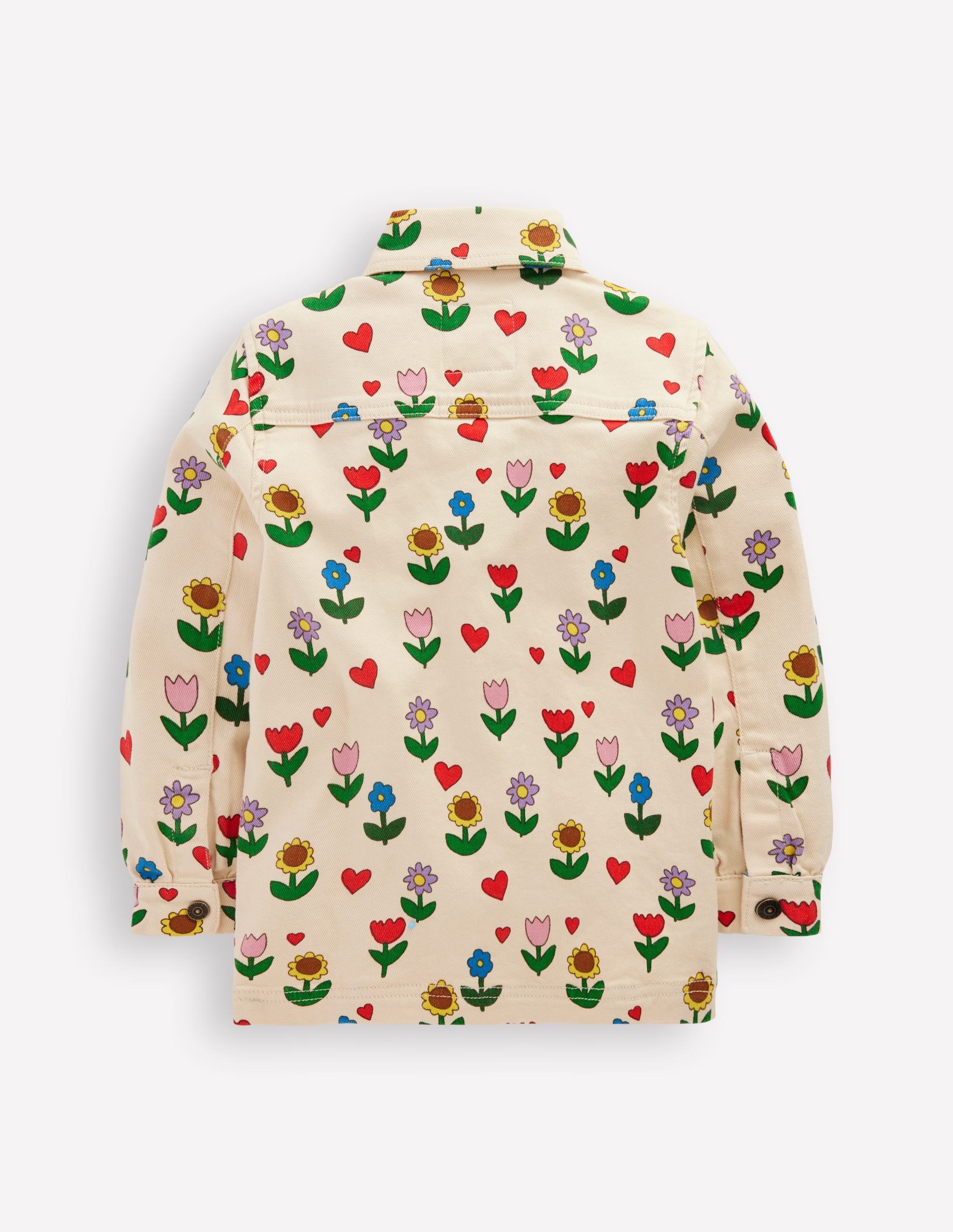 Denim Jacket-Ivory Sunflower Garden - Image 5