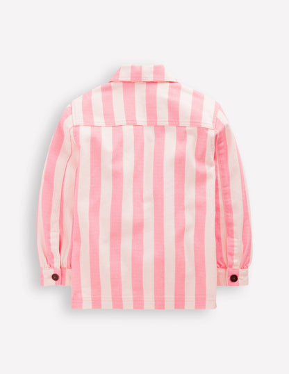 Denim Jacket-Pink Stripes-6