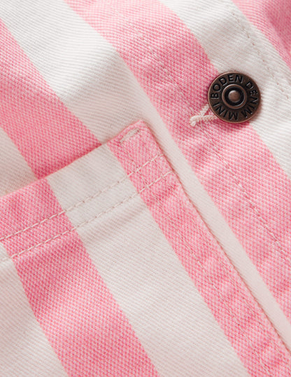 Denim Jacket-Pink Stripes-7