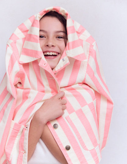 Denim Jacket-Pink Stripes-4