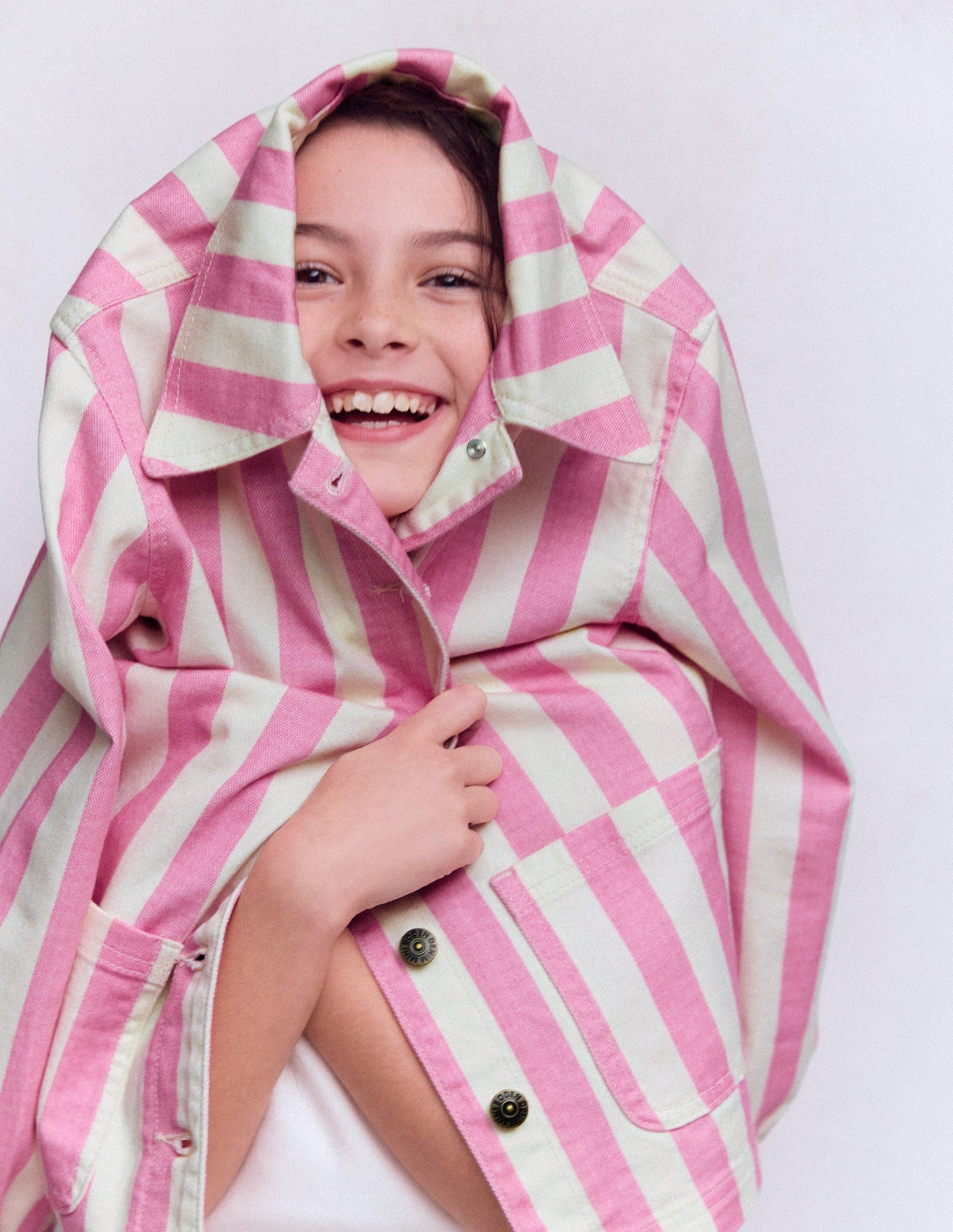 Denim Jacket-Pink Stripes-3