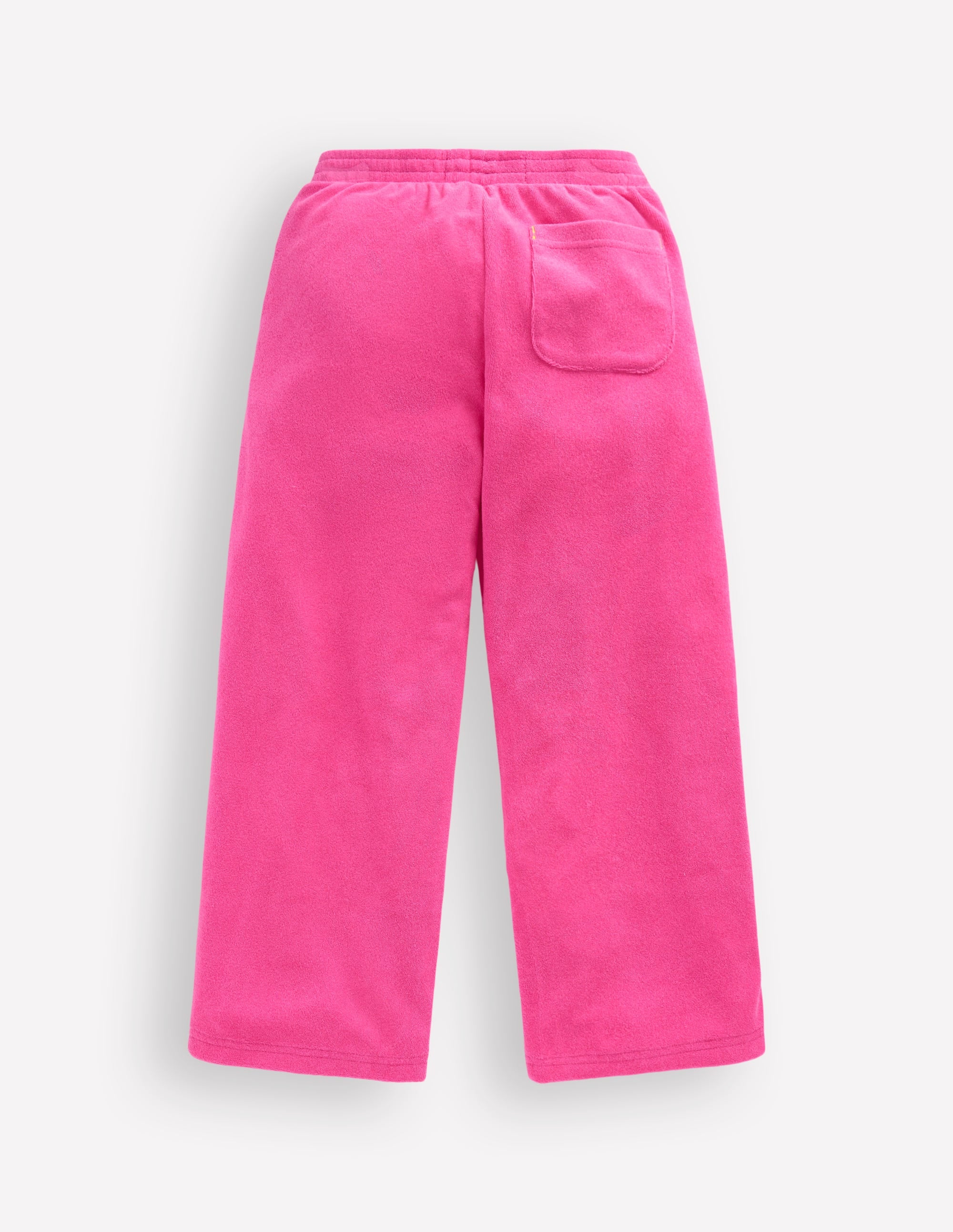 Straight Towelling Pants-Pink Embroidered - Image 4