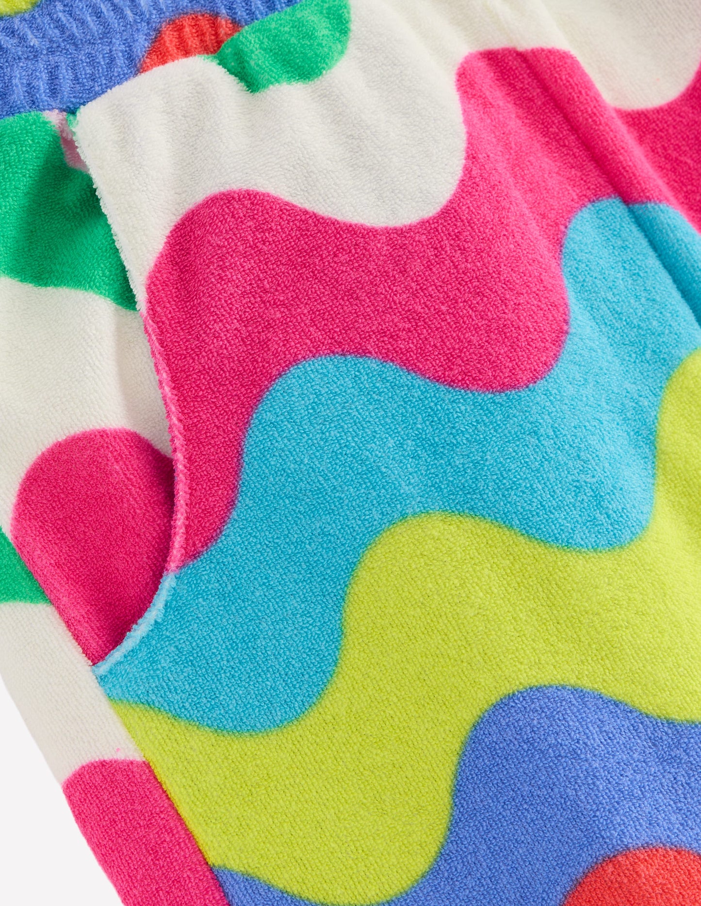 Straight Towelling Pants-Multi Wave Stripe