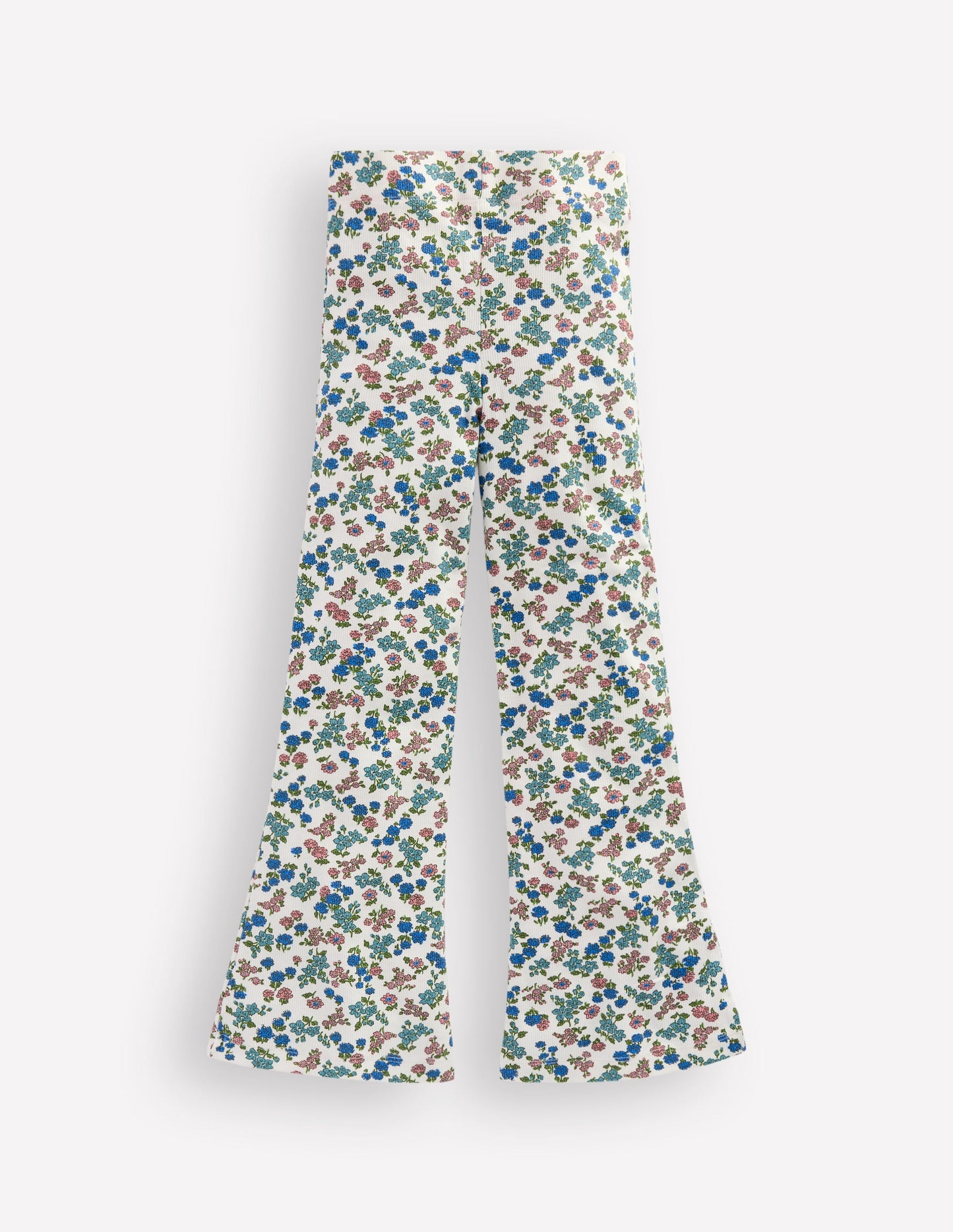 Ribbed Flared Legging-Soft Ivory Floral
