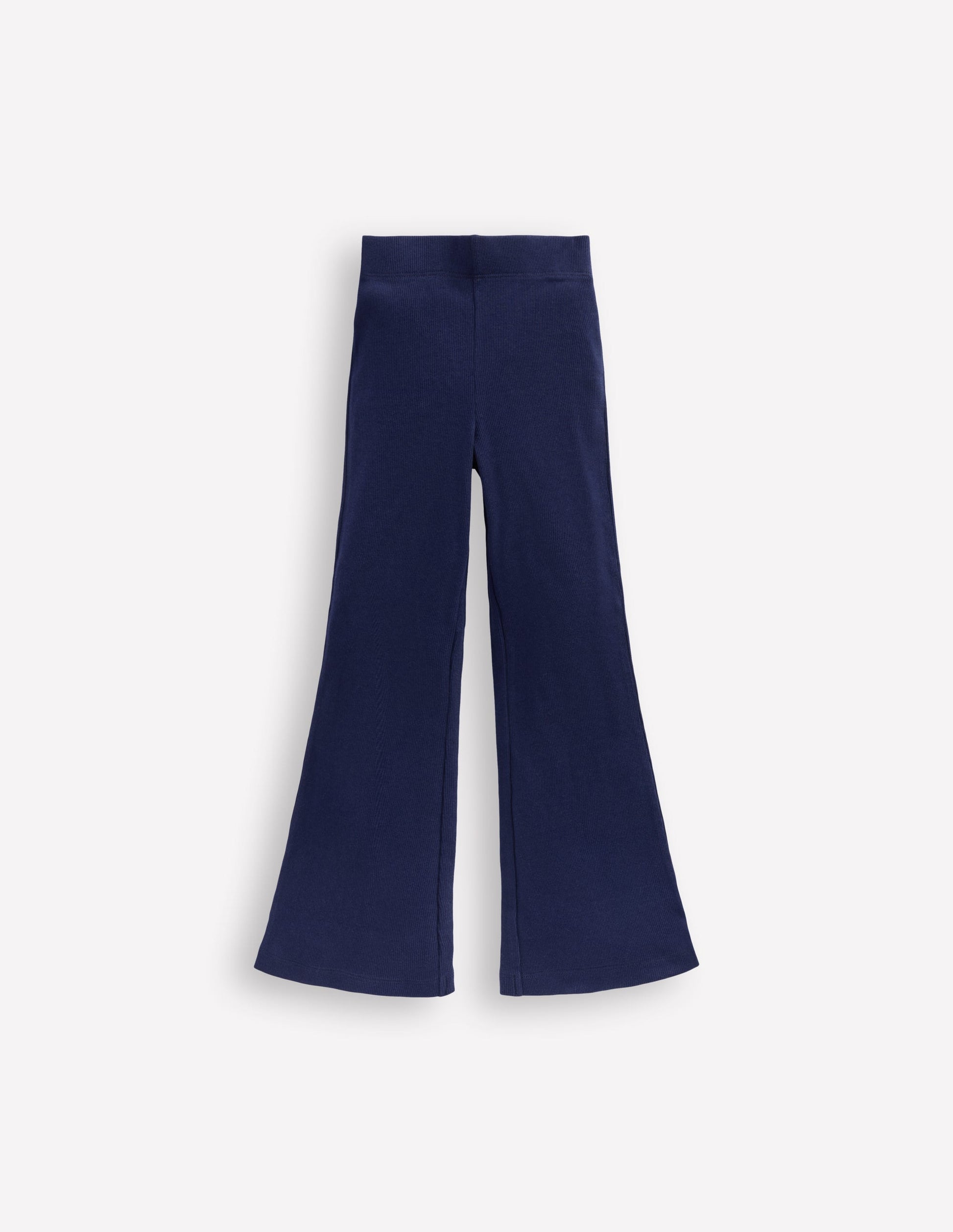 Ribbed Flared Legging-College Navy-5