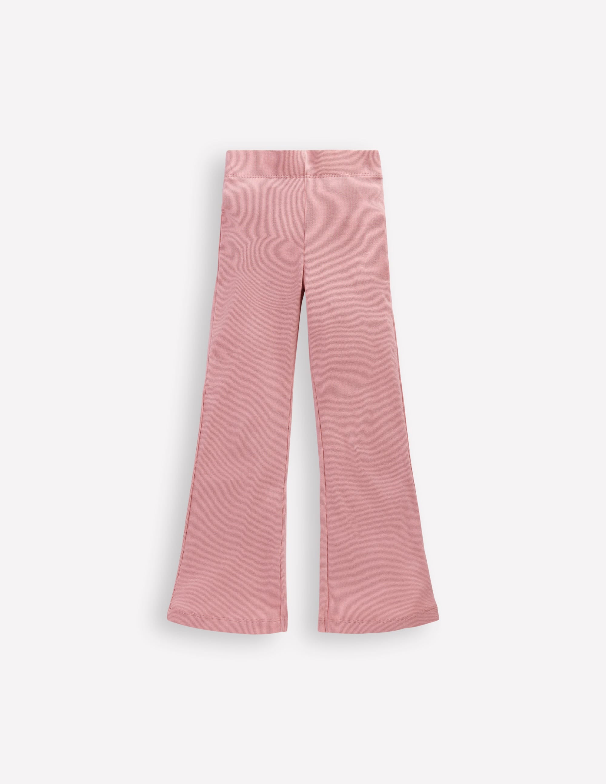 Ribbed Flared Leggings-Vintage Pink - Image 1