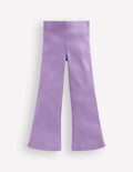 Ribbed Flared Leggings-Lilac