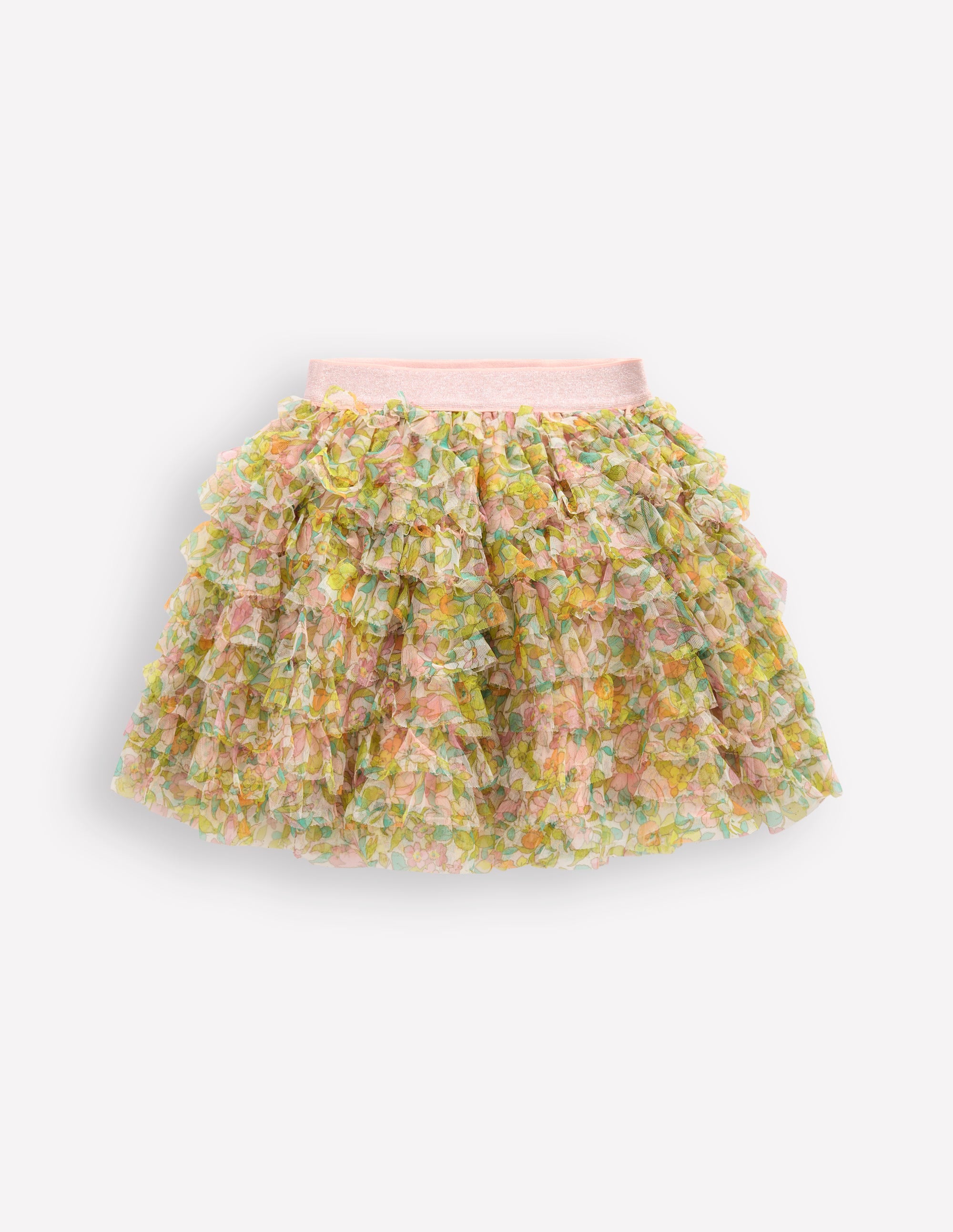 Tulle Ruffle Skirt-Soft Ivory Florabunda - Image 1