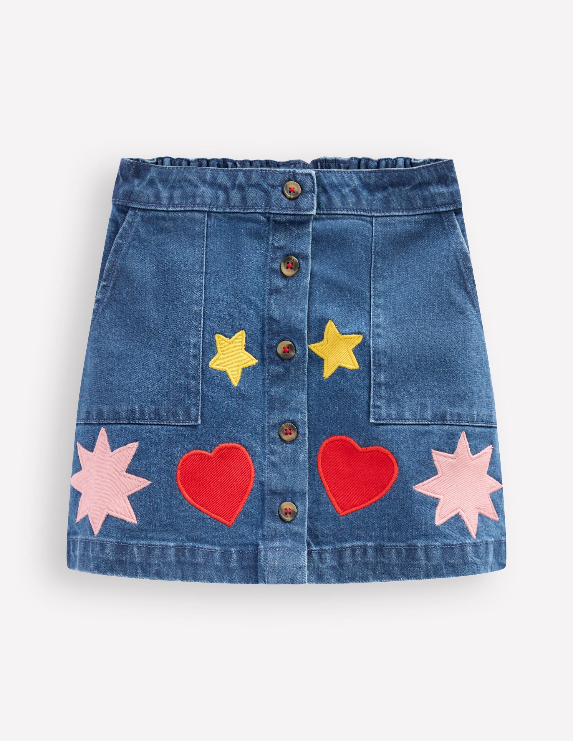 A Line Button Through Skirt-Mid Vintage Shapes-4