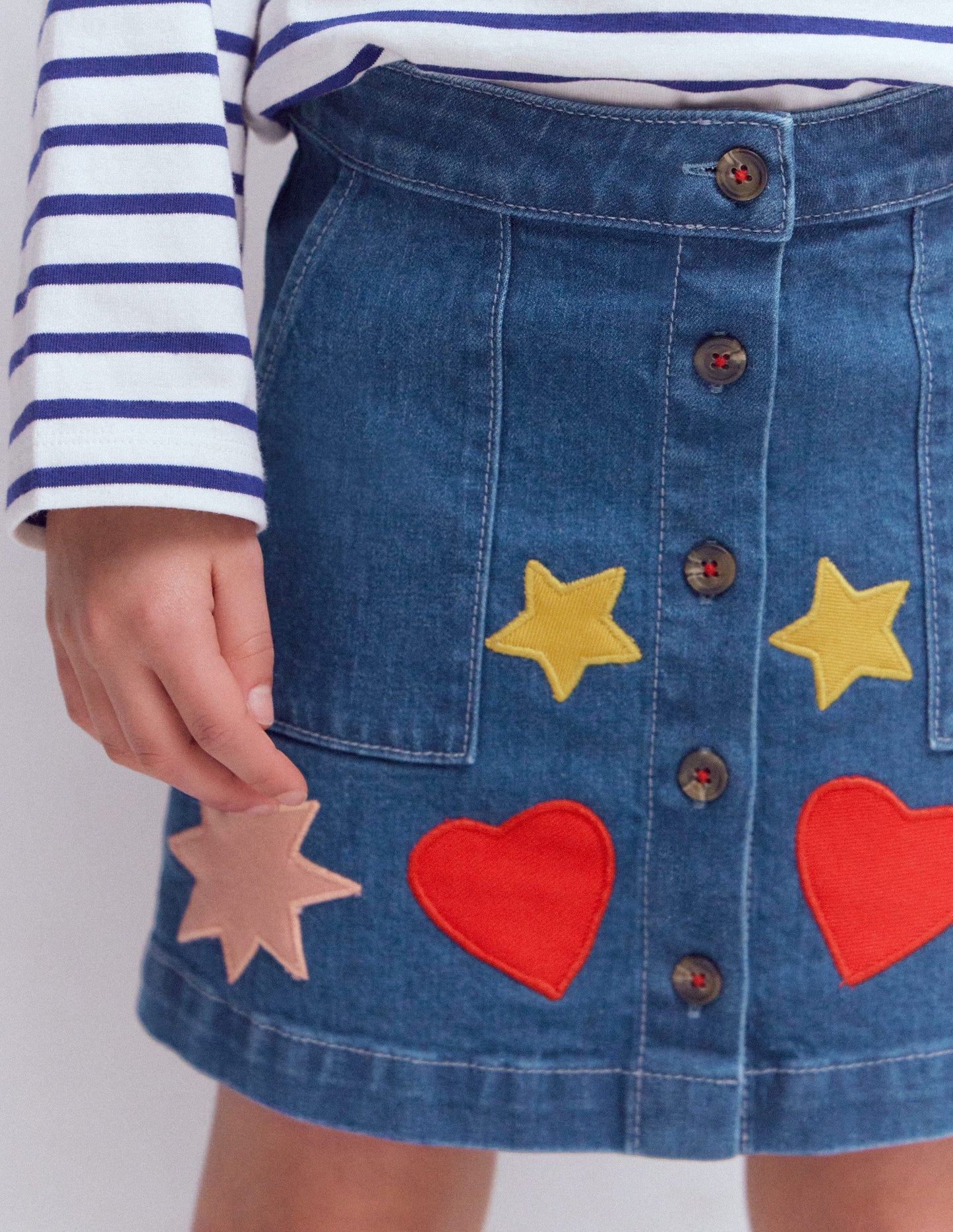 A Line Button Through Skirt-Mid Vintage Shapes