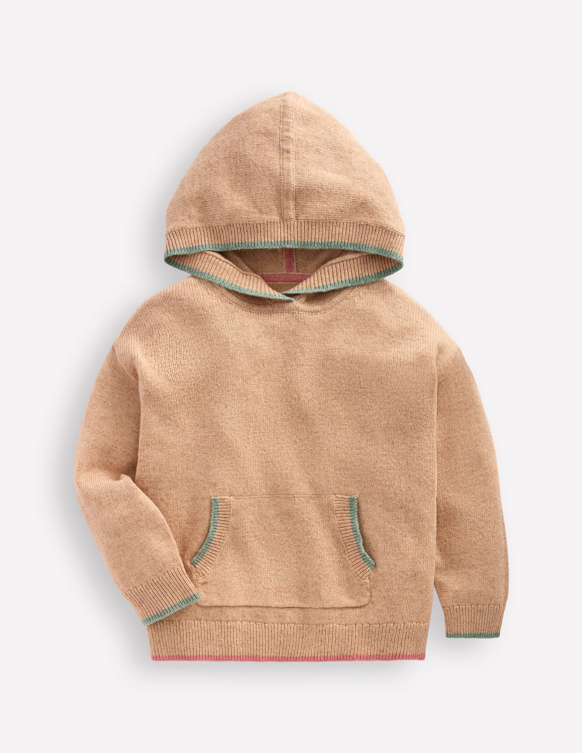 Knitted Hoody-Oatmeal Marl-1