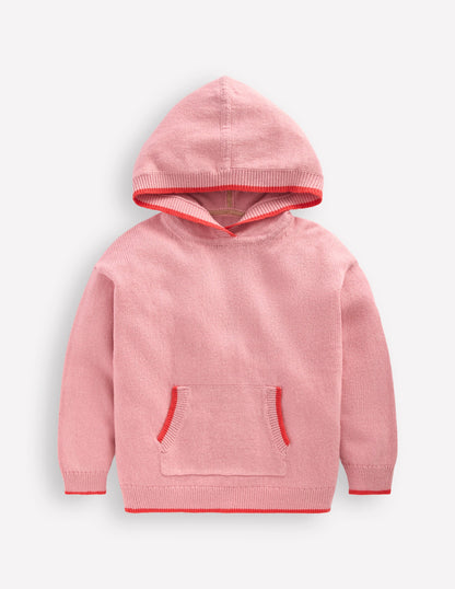 Knitted Hoody-Vintage Pink Marl-1