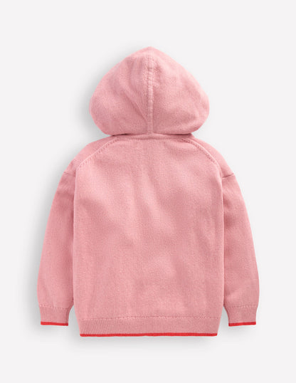 Knitted Hoody-Vintage Pink Marl-2