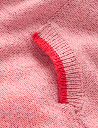 Knitted Hoody-Vintage Pink Marl-3