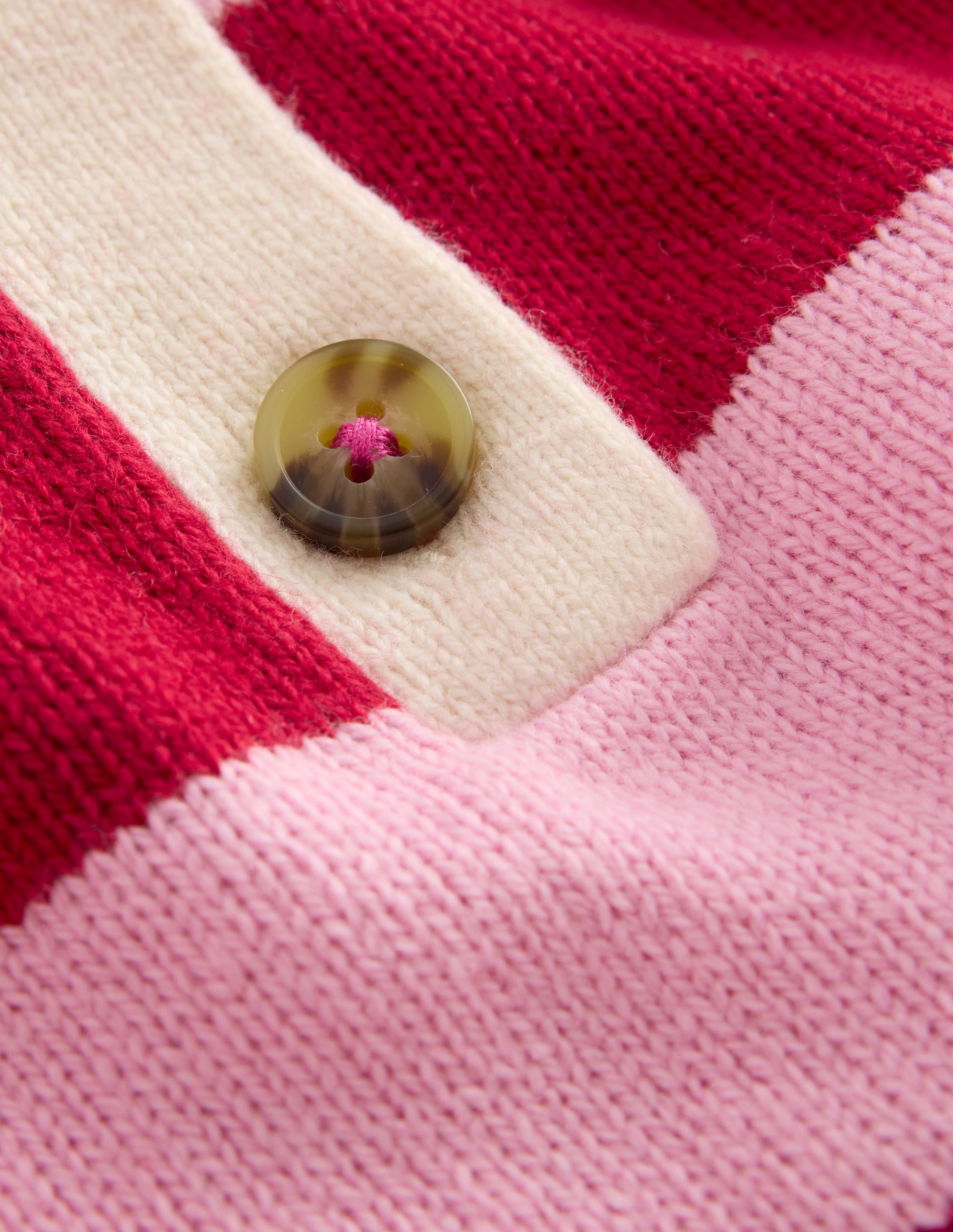 Knitted Rugby Sweater-Port/ Pink Stripe - Image 6