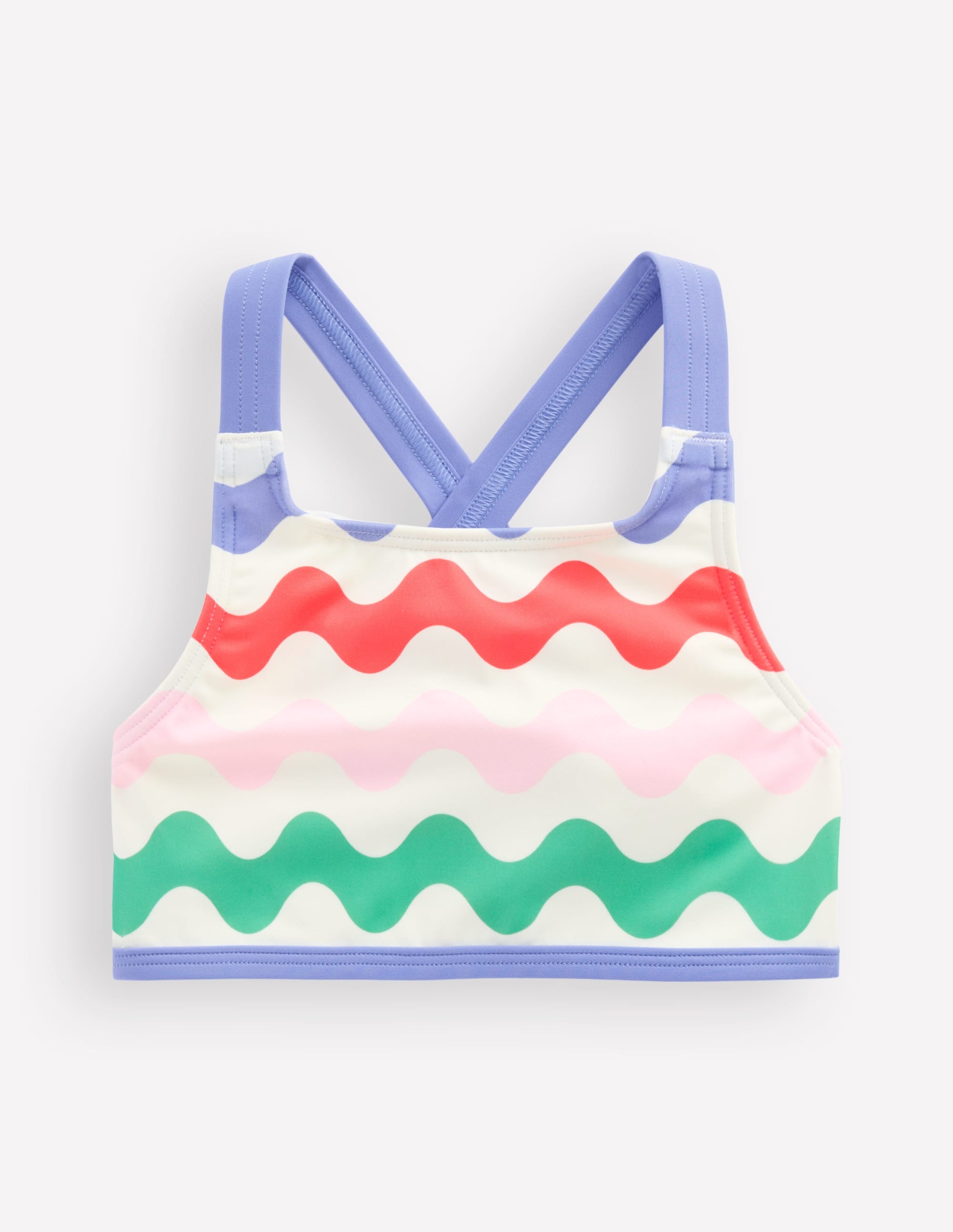 Cross-back Bikini Top-Multi Wave - Image 1