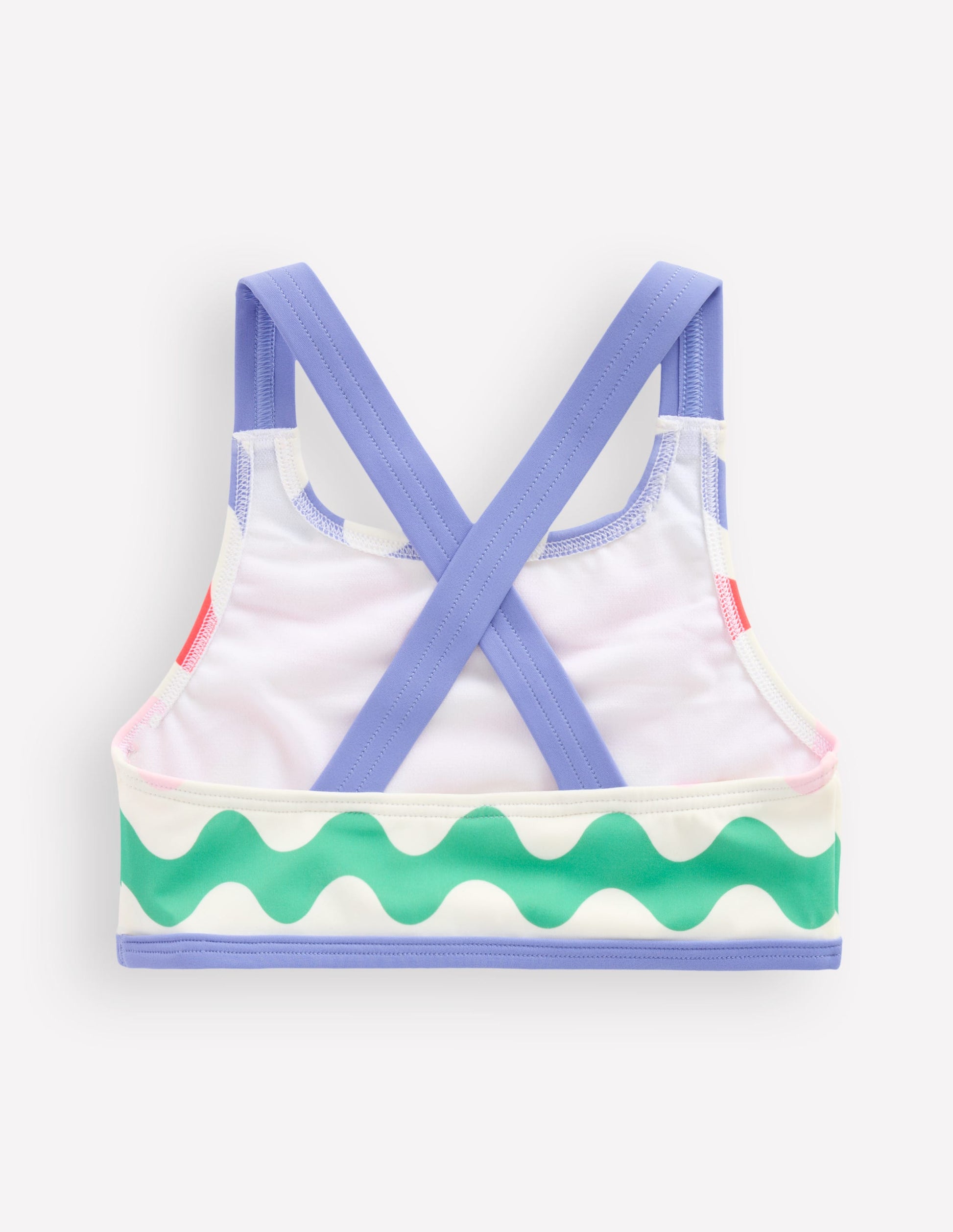 Cross-back Bikini Top-Multi Wave-2