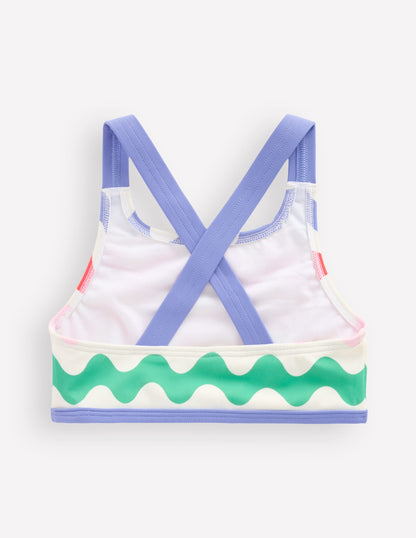 Cross-back Bikini Top-Multi Wave-2