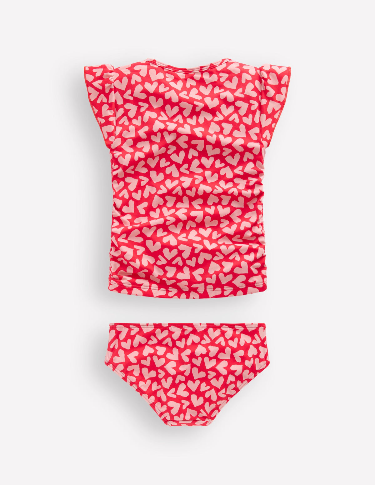 Ruched Tankini Set - Rockabilly Red Collage Hearts | Boden USA