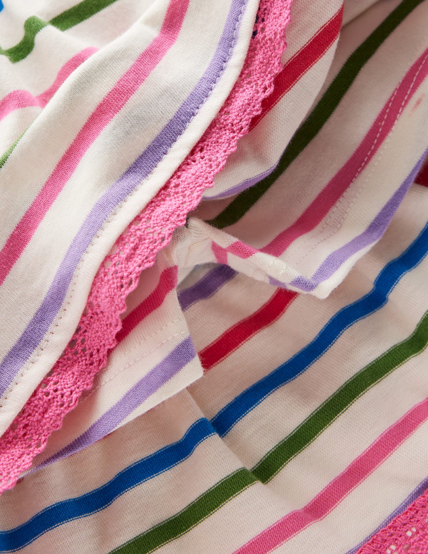 Ruffle Jersey Skort-Multi Stripe