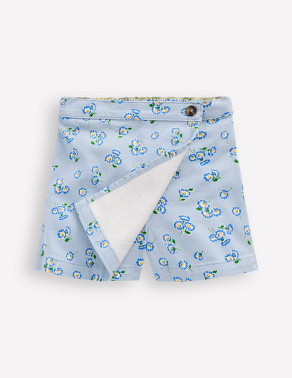 Wrap Woven Skort-Misty Blue Daisy-4