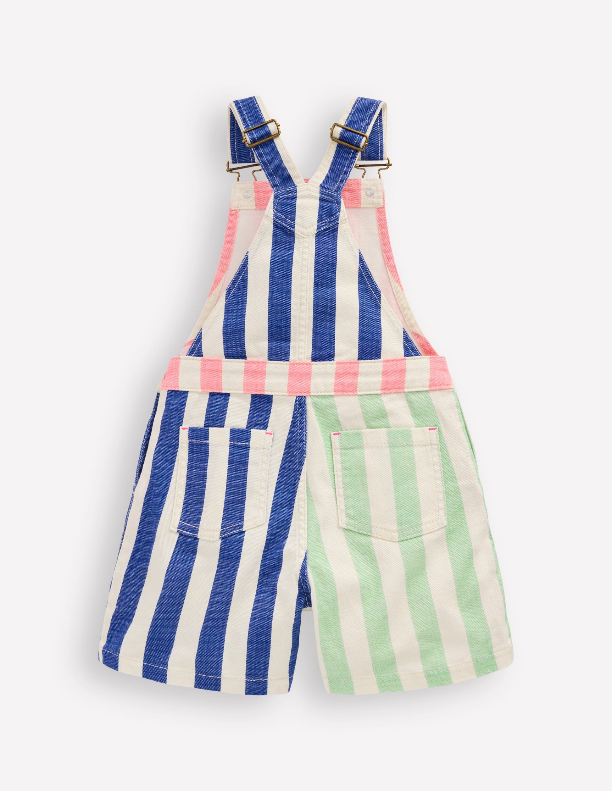 Short Overalls-Multi Hotch Potch Stripe-2