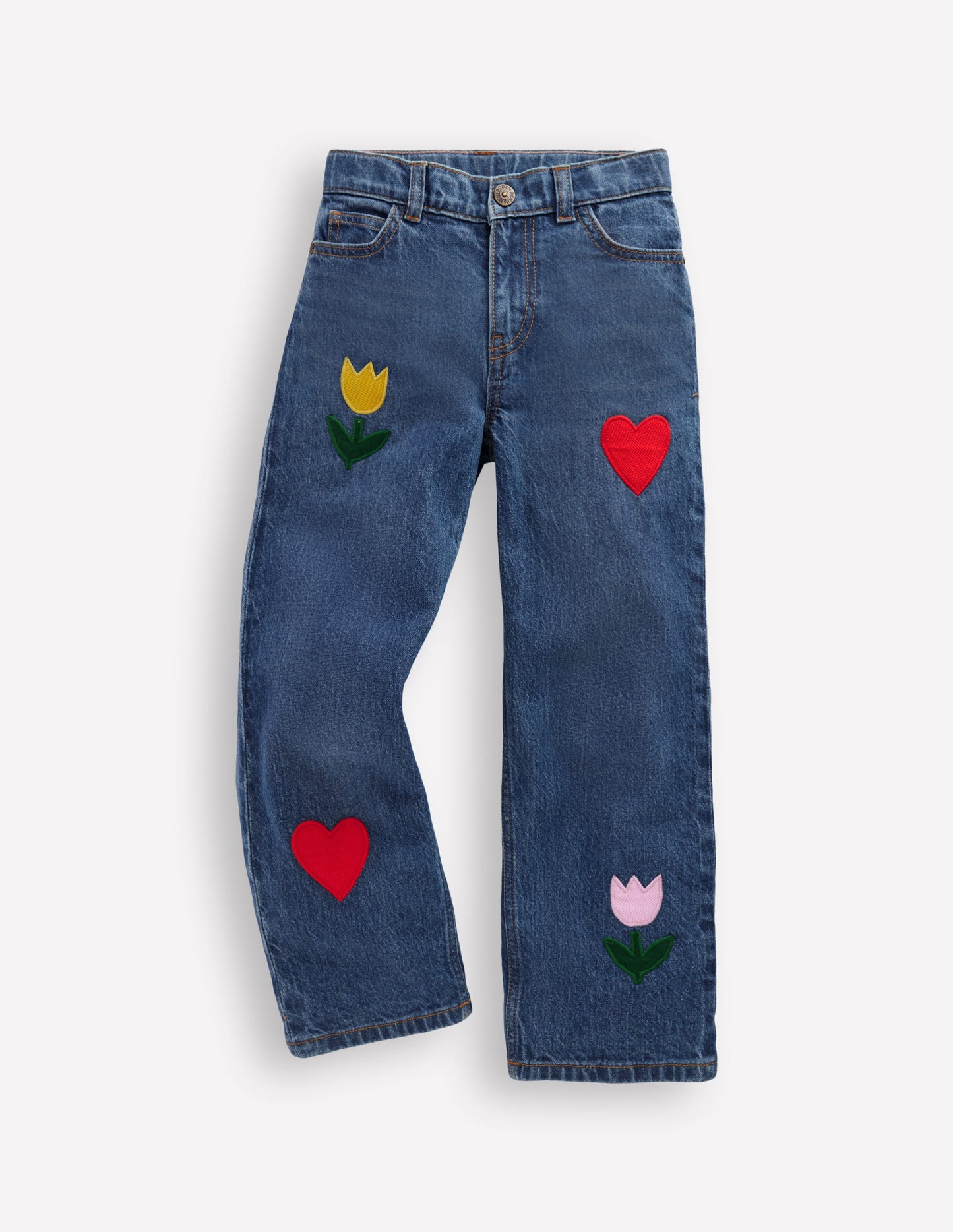 Relaxed Jean-Mid Vintage Applique