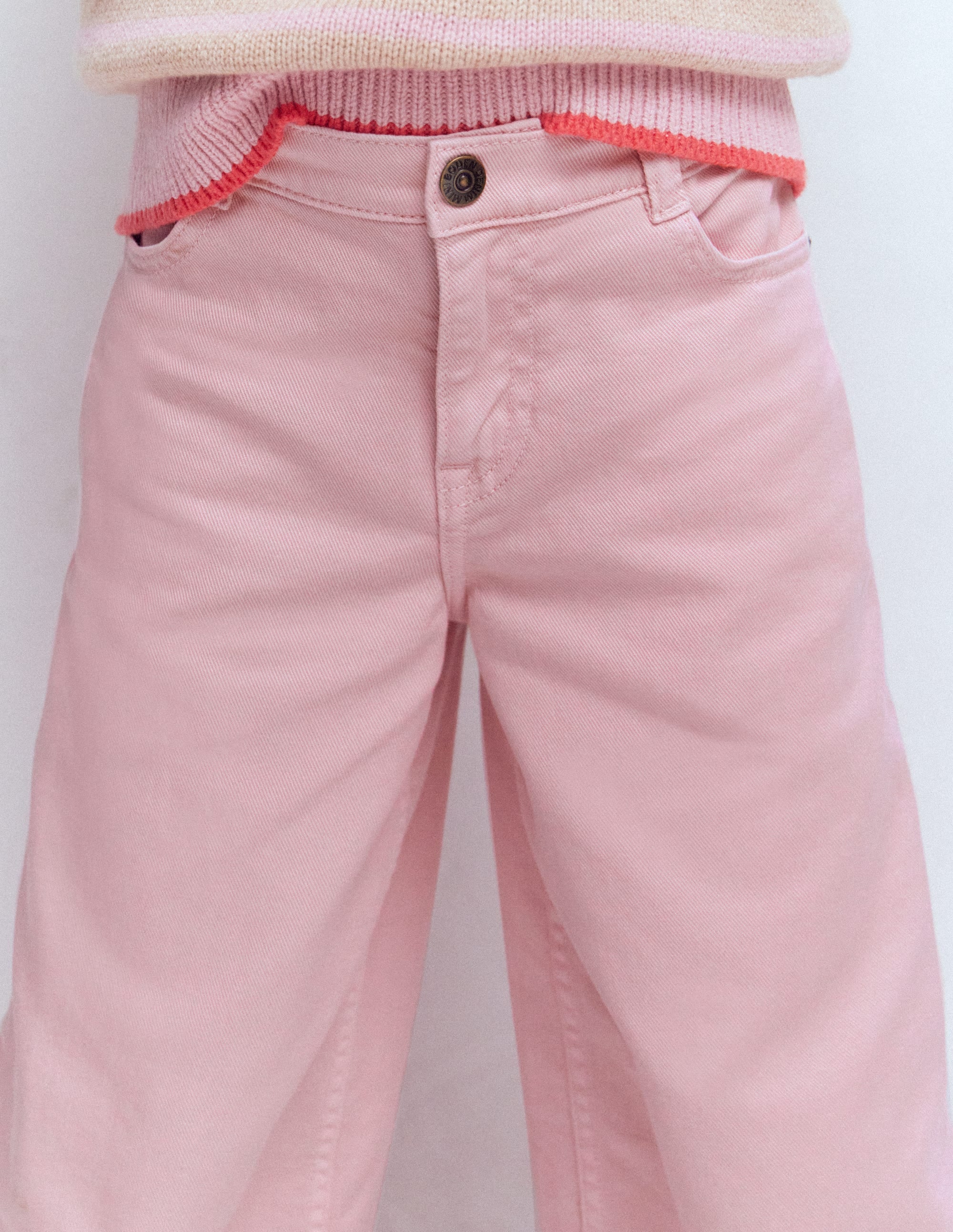 Wide Leg Jeans-Pink - Image 2