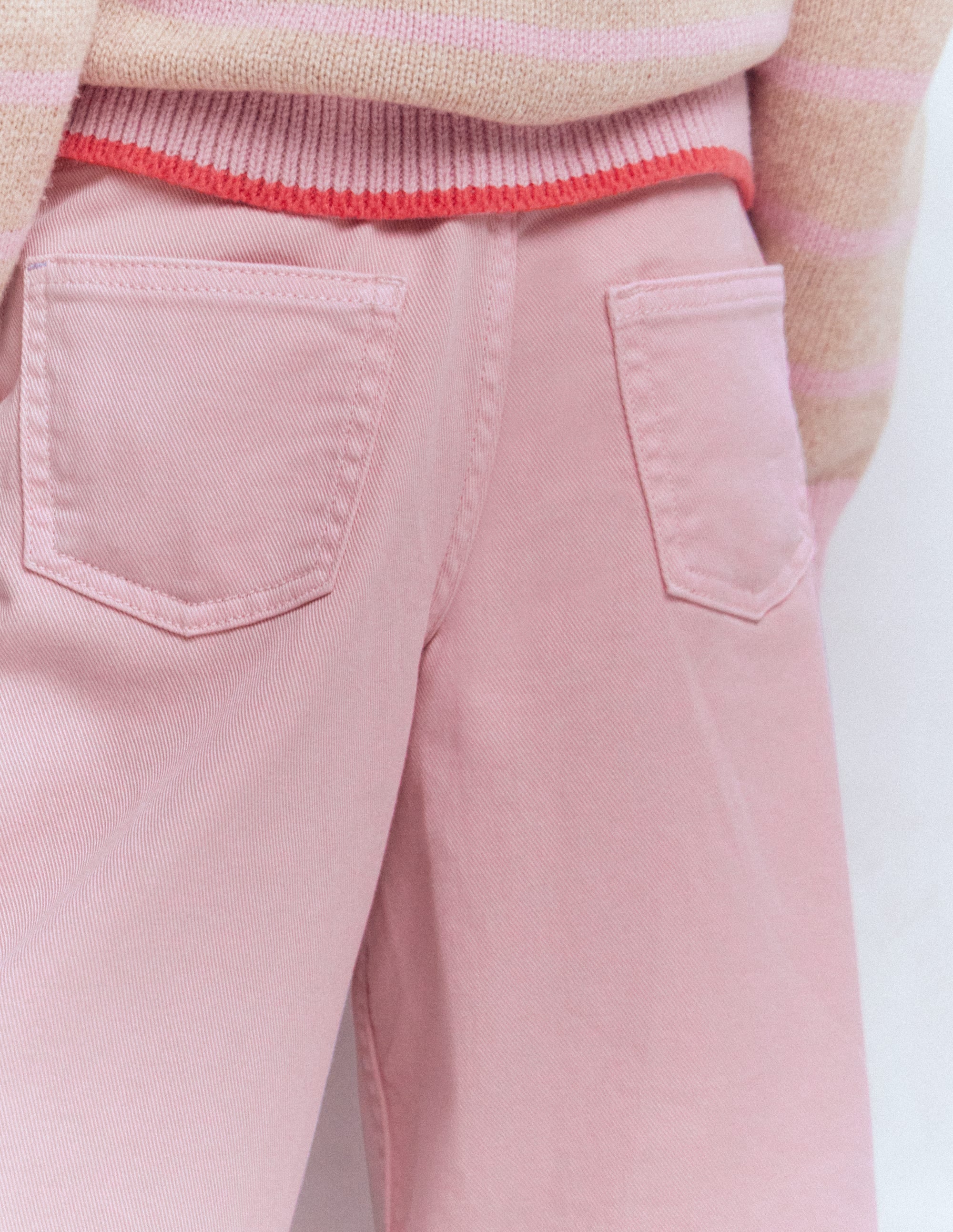 Wide Leg Jeans-Pink - Image 3