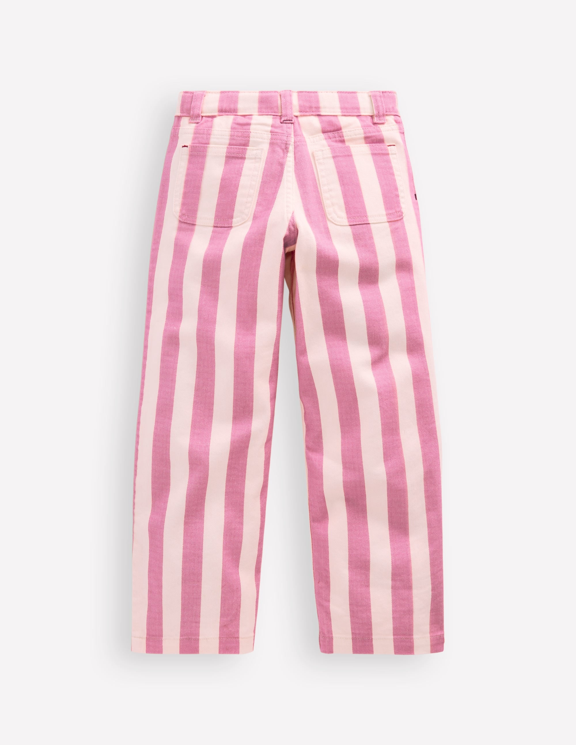 Patch Pocket Straight Jeans-Pink/Ivory Stripe - Image 5