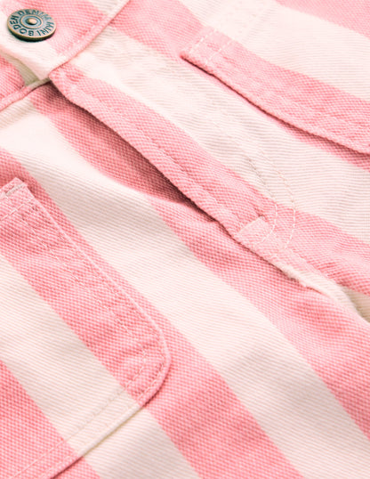 Patch Pocket Straight Jeans-Pink/Ivory Stripe-7