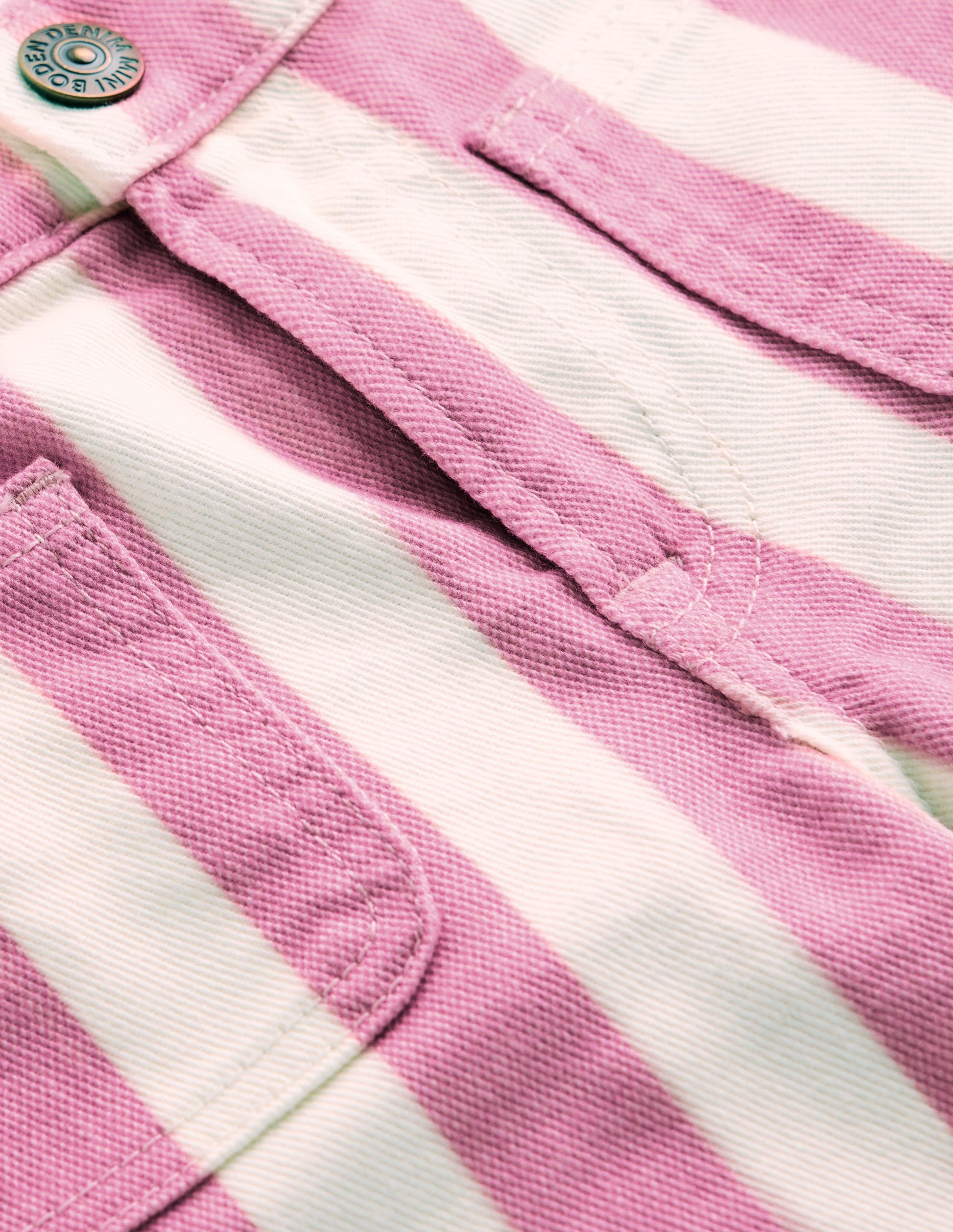 Patch Pocket Straight Jeans-Pink/Ivory Stripe-6