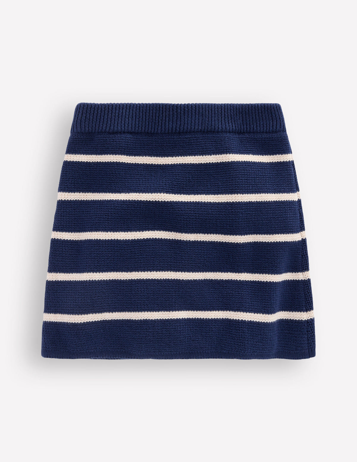 Knitted Skirt-College Navy and Ivory Stripe - Image 3