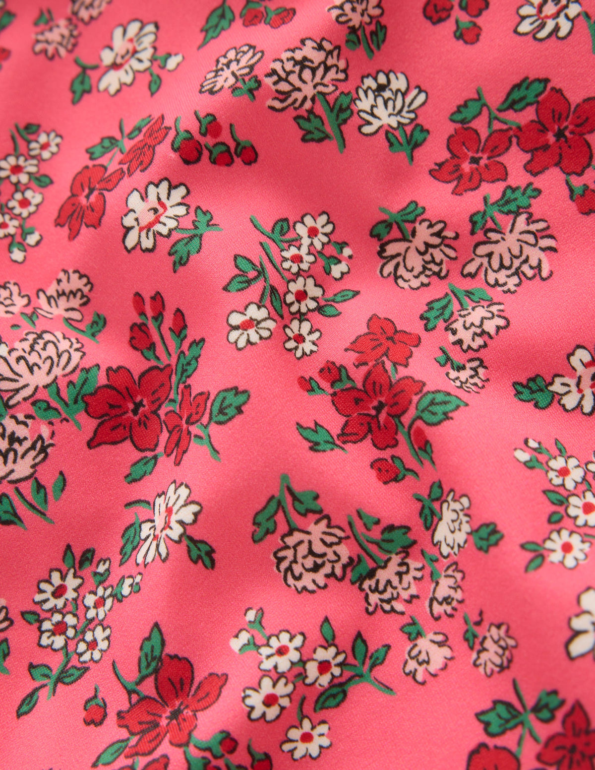 Puff Sleeve Swimsuit-Salmon Pink Meadow Floral - Image 3