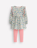 Ribbed Tunic Set-Soft Ivory Floral