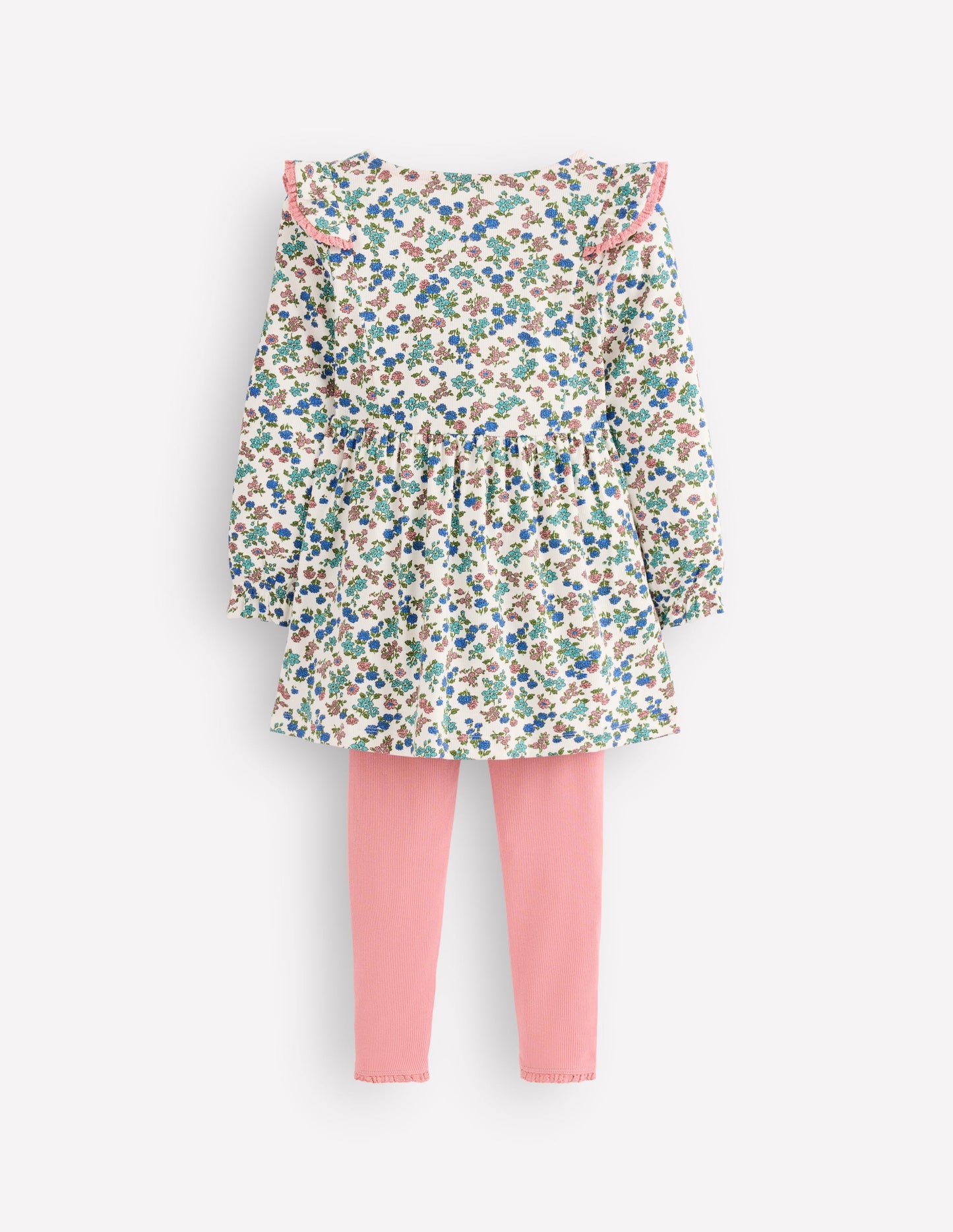 Ribbed Tunic Set-Soft Ivory Floral