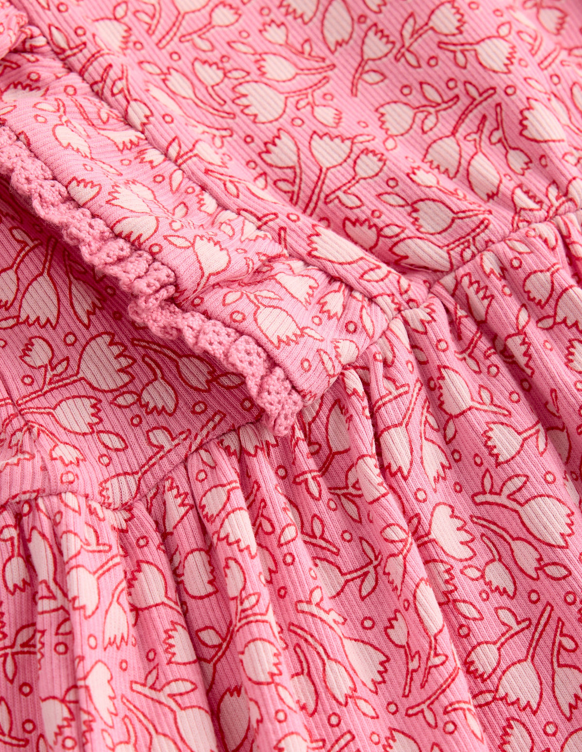 Ribbed Tunic Set-Sea Pink Tiny Tulip - Image 3