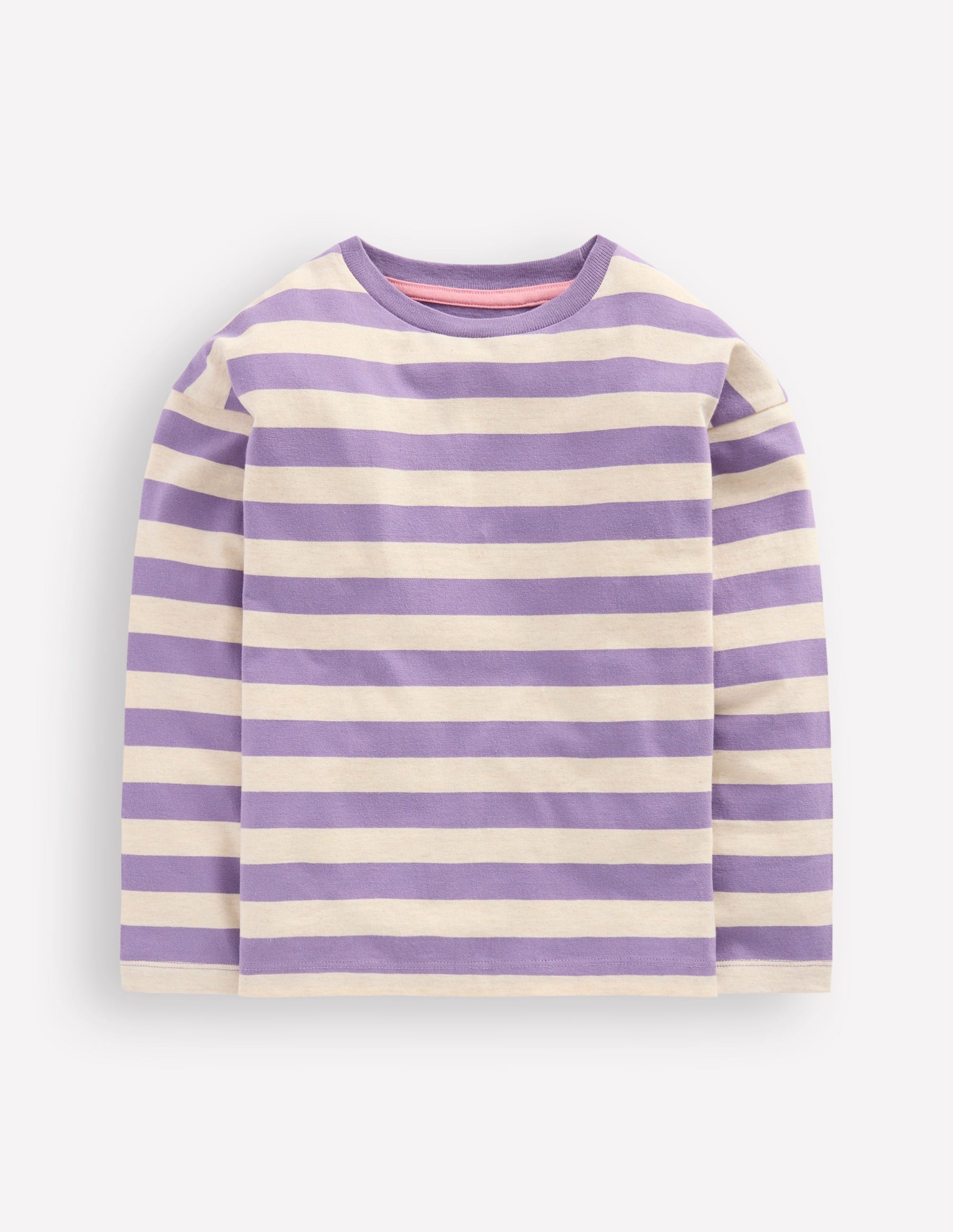 Relaxed Breton-Purple/Grey Marl Stripe-1