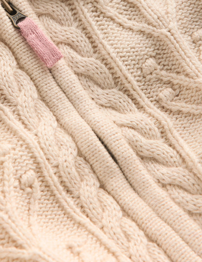 Collared Cable Zip-up-Ecru Marl-6