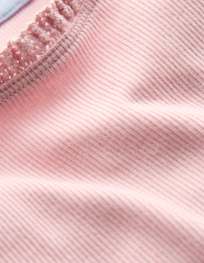 Short Sleeve Ribbed T-shirt-French Pink-3