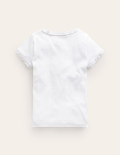 Short Sleeve Ribbed T-shirt-White-2