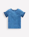 Ruffle Sleeve T-shirt-Delft