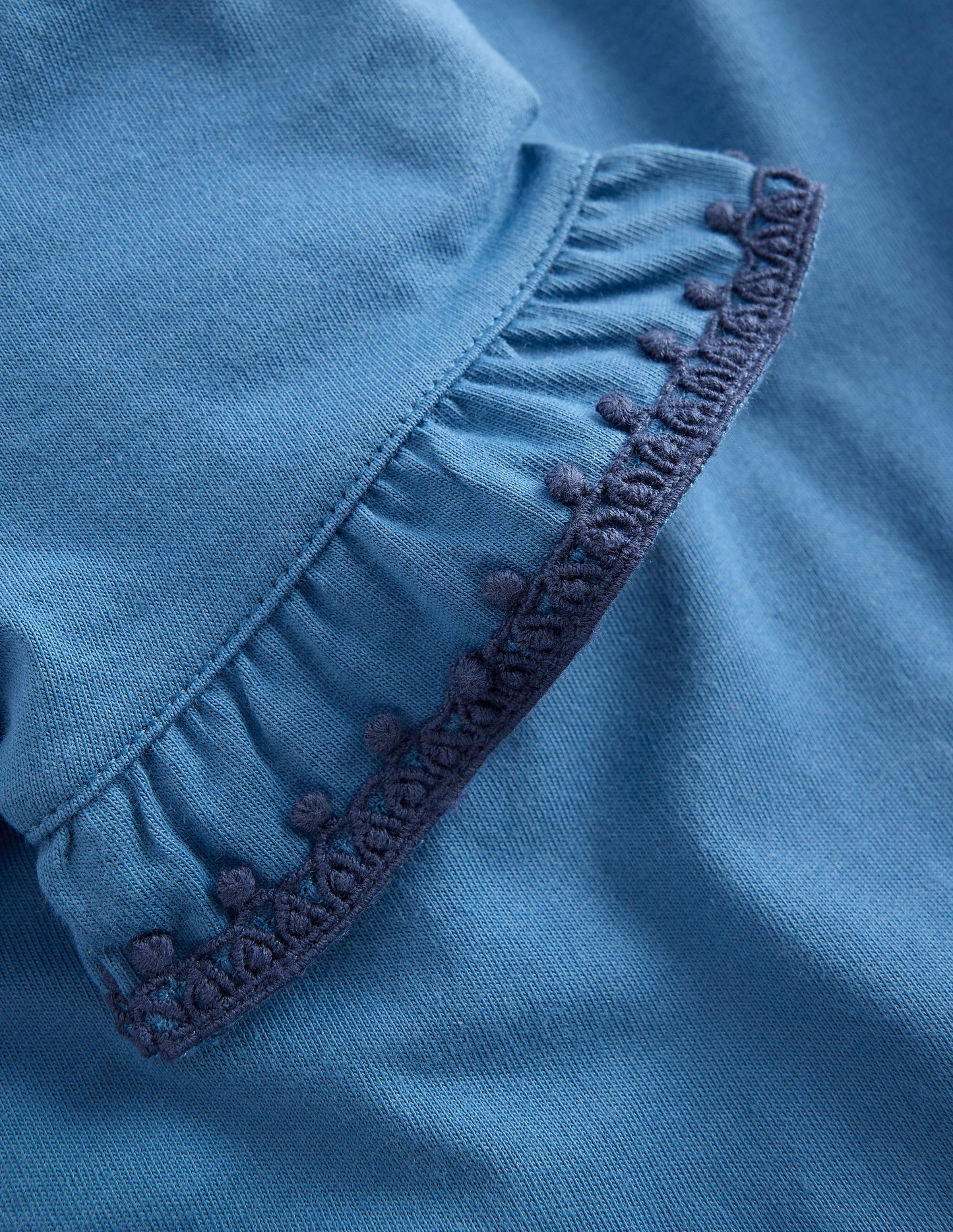Ruffle Sleeve T-shirt-Delft
